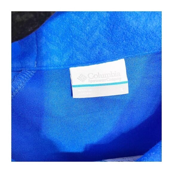 Columbia Pullover Glacial Fleece III Half Zip Blue Large New - Picture 2 of 7